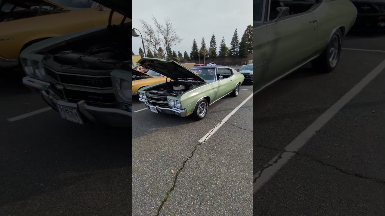 Chevrolet Chevelle/Malibu 400ci V8 z 1970 roku (zielony) #samoch&oacute;d #wystawasamochodowa #trendy