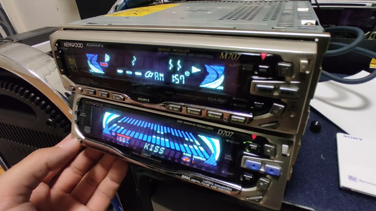 90年代カーオーディオ KENWOOD D707 M707 +KENWOODKSC-WA801