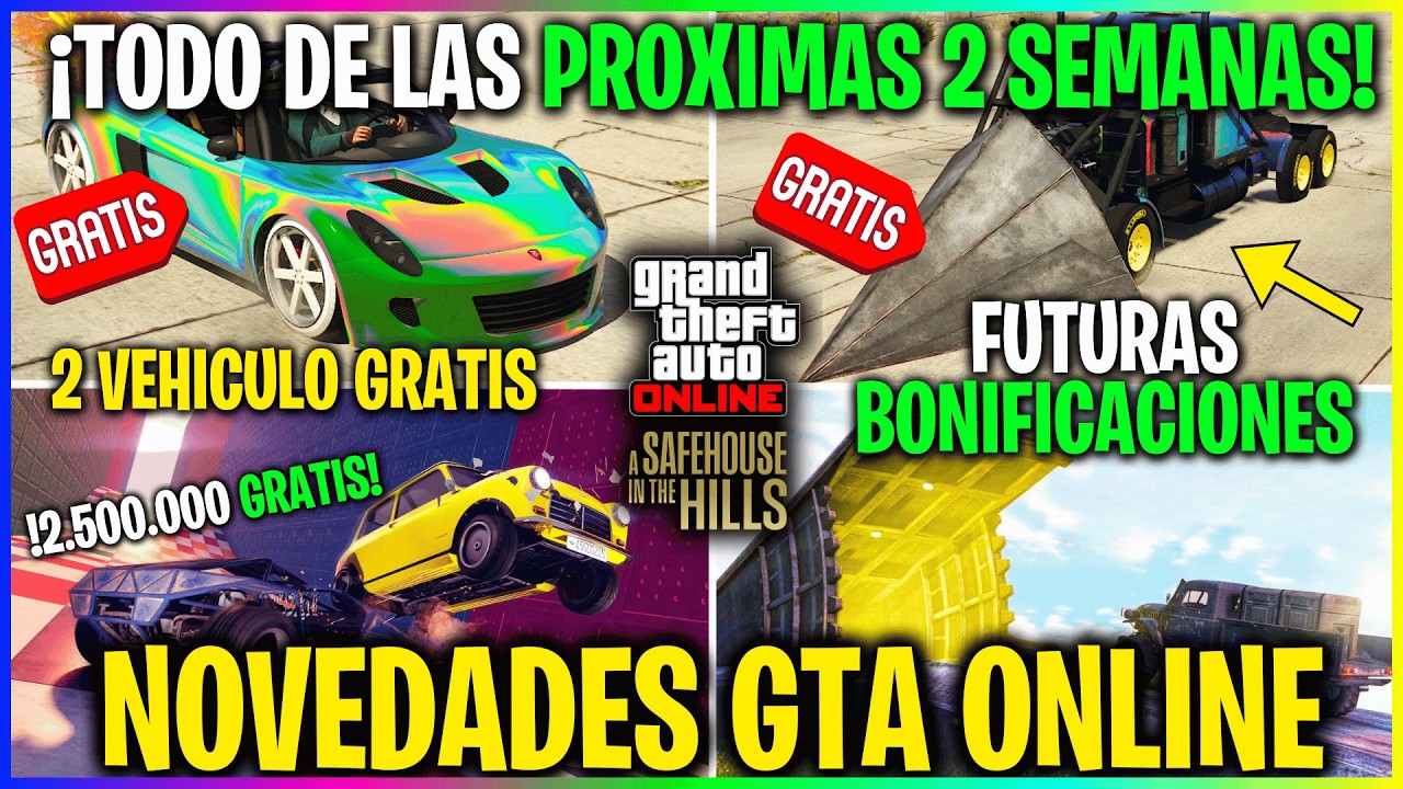 Te REGALAN esto en las PROXIMAS SEMANAS en GTA ONLINE! BONIFICACIONES FILTRADAS y COCHES GRATIS!