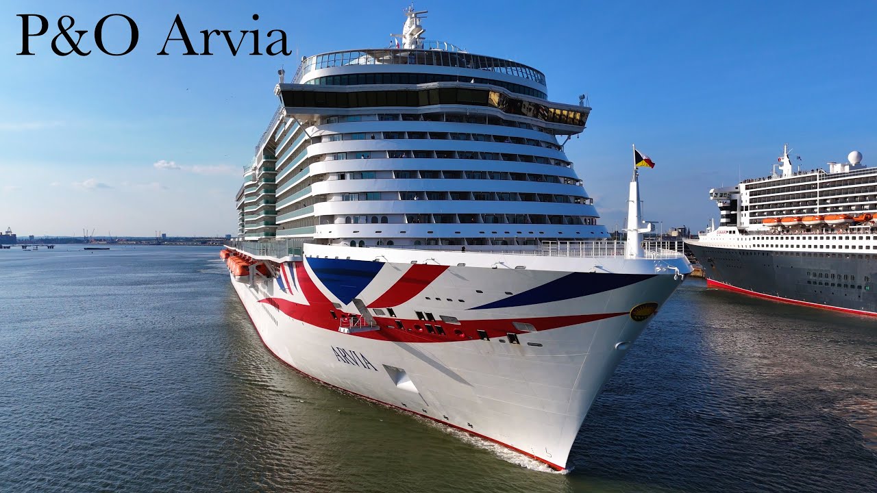 P&O Cruises Arvia - Cruise Ship - Leaving Southampton 27/04/2025 - DJI Mini 4 PRO 4K - Osmo Pocket 3