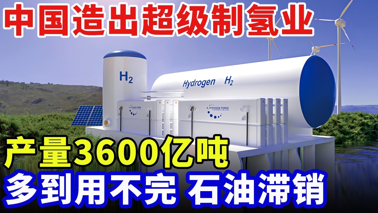 突破欧美封锁，中国造出全球最大制氢业，产量3600亿吨，多到用不完，石油彻底滞销！【中国格局】