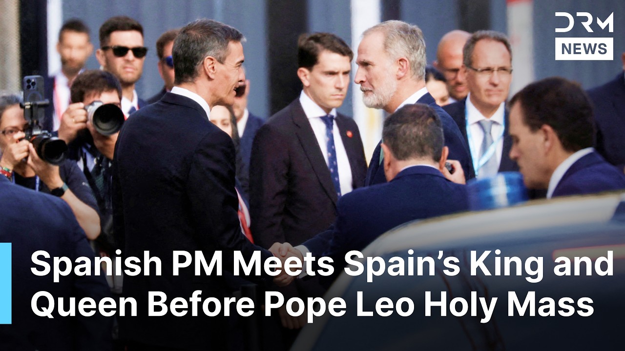 Spanish PM S&aacute;nchez Greets King Felipe VI and Queen Letizia Ahead of Pope Leo XIV&rsquo;s Mass | AK1N