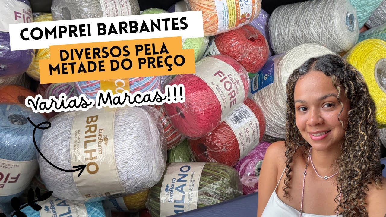 🚨PREÇO DE BANANA🍌COMPREI VÁRIOS BARBANTES🚨#crochet #artesanato 