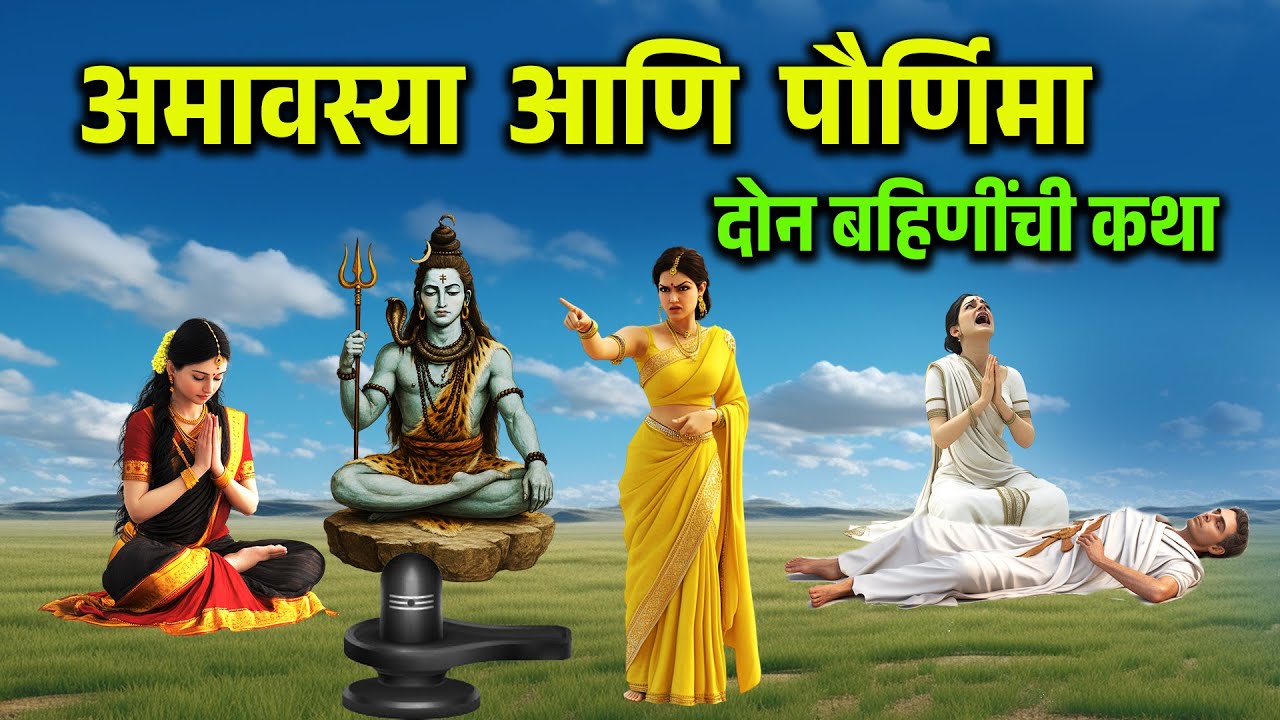 अमावस्या आणि  पौर्णिमा दोन बहिणींची कथा| #shivkatha  Purnima and Amavasya stories katha
