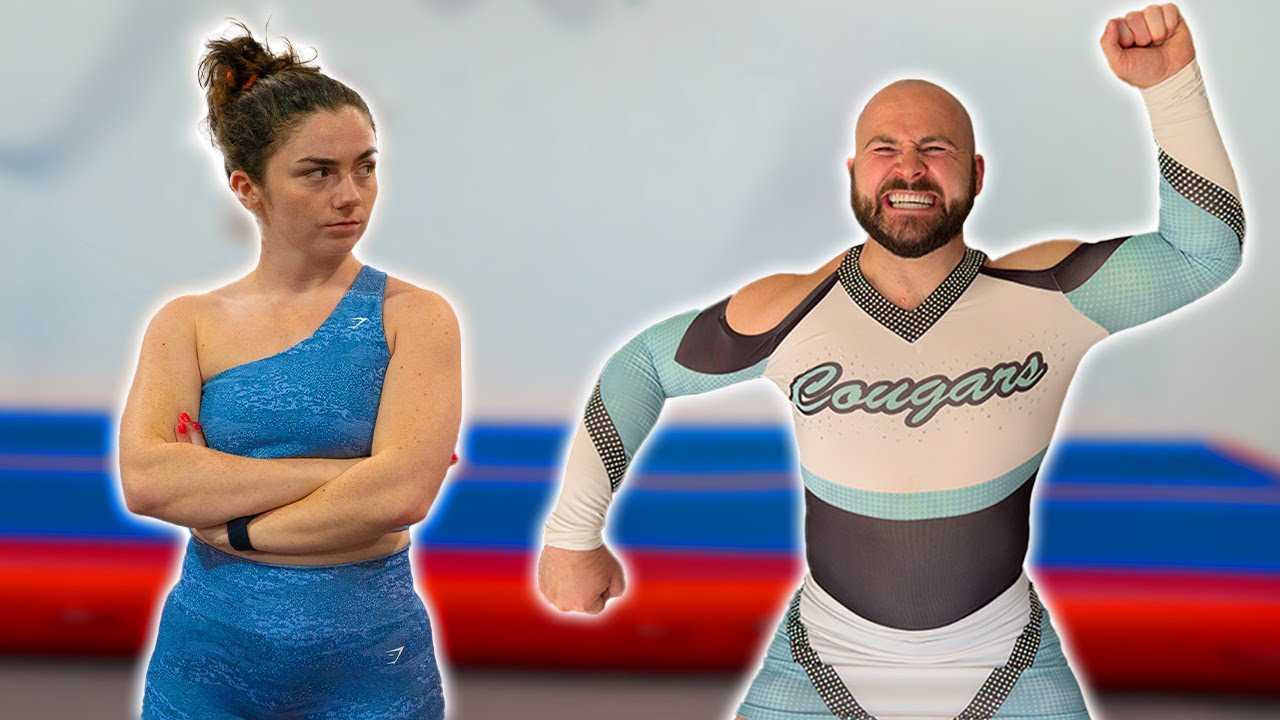 Teaching my boyfriend my CHEERLEADING DANCE!