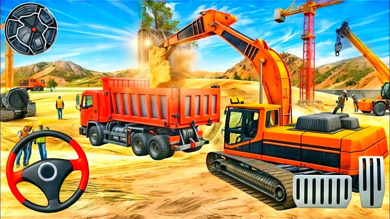 Heavy Crane Excavator Games 3D _ City Excavator Loading & Uploading _ Android Gameplay 