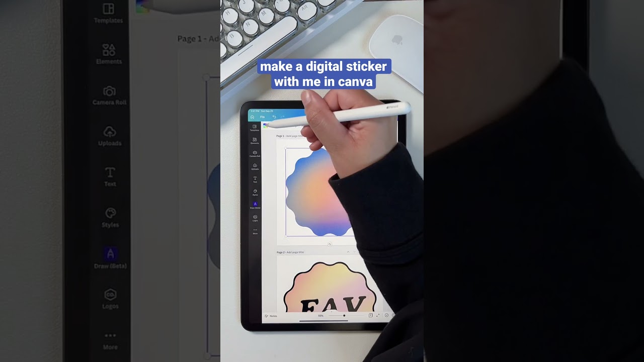 How to create digital stickers on Canva for your digital planner/journal ✨