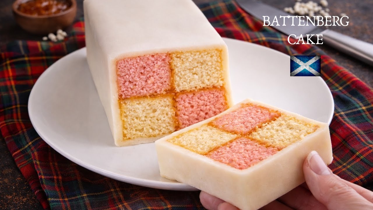 Battenberg cake recipe without a Battenberg tin | First time making a Battenberg cake :)