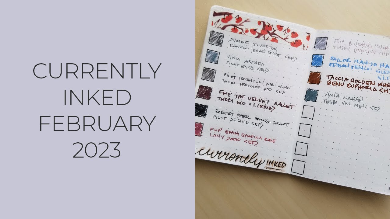 Chatty Currently Inked for February 2023 | Fountain Pen & Ink Collection