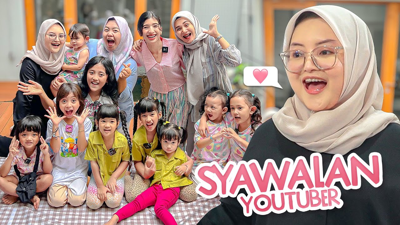 BUNDA & LEIKA KEDATANGAN BANYAK YOUTUBER! ADA BABY DINAR, DISTA, QAIREEN CHALLENGE MAKAN SATU WARNA