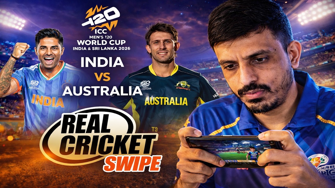 Semi Final : India vs Australia T20 World Cup 2026 | Real Cricket Swipe Gameplay