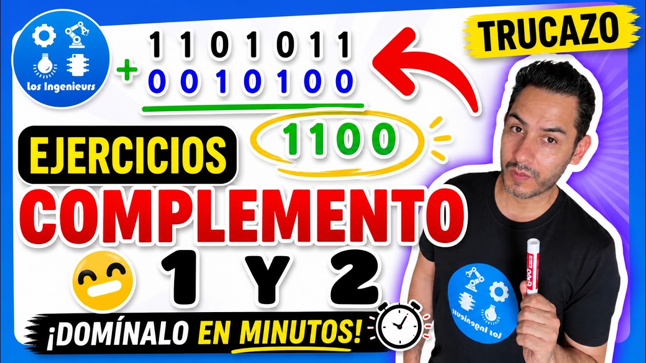 ✅COMPLEMENTOS a 1 y a 2 SISTEMA BINARIO [𝙎𝙪𝙥𝙚𝙧 𝙏𝙧𝙪𝙘𝙤 😎​🫵​💯​ ] ELECTRÓNICA DIGITAL