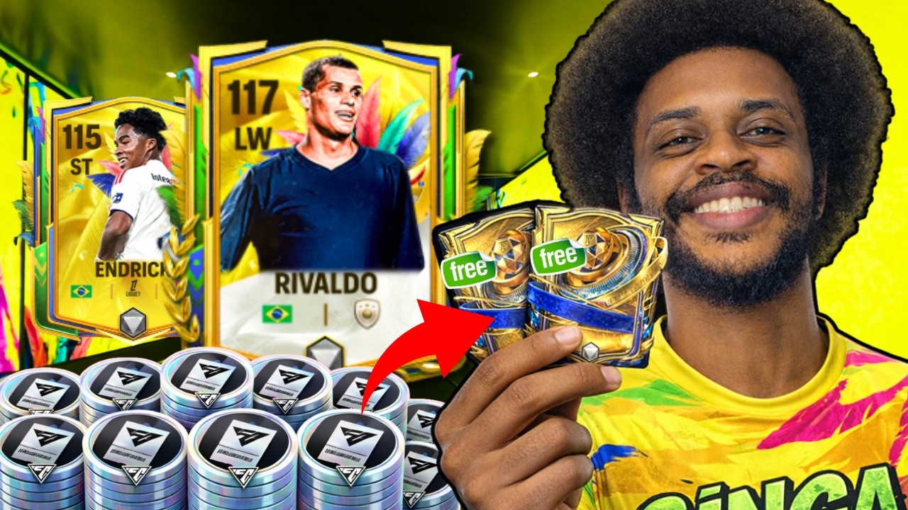 FARMEI DEZENAS de BILHETES DRAFT GRÁTIS P/ TRAZER RIVALDO, ENDRICK e 2x UTOTY no FC MOBILE