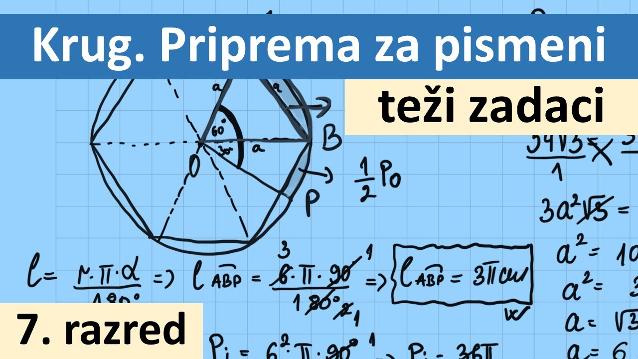 Krug zadaci za 7 razred priprema za pismeni