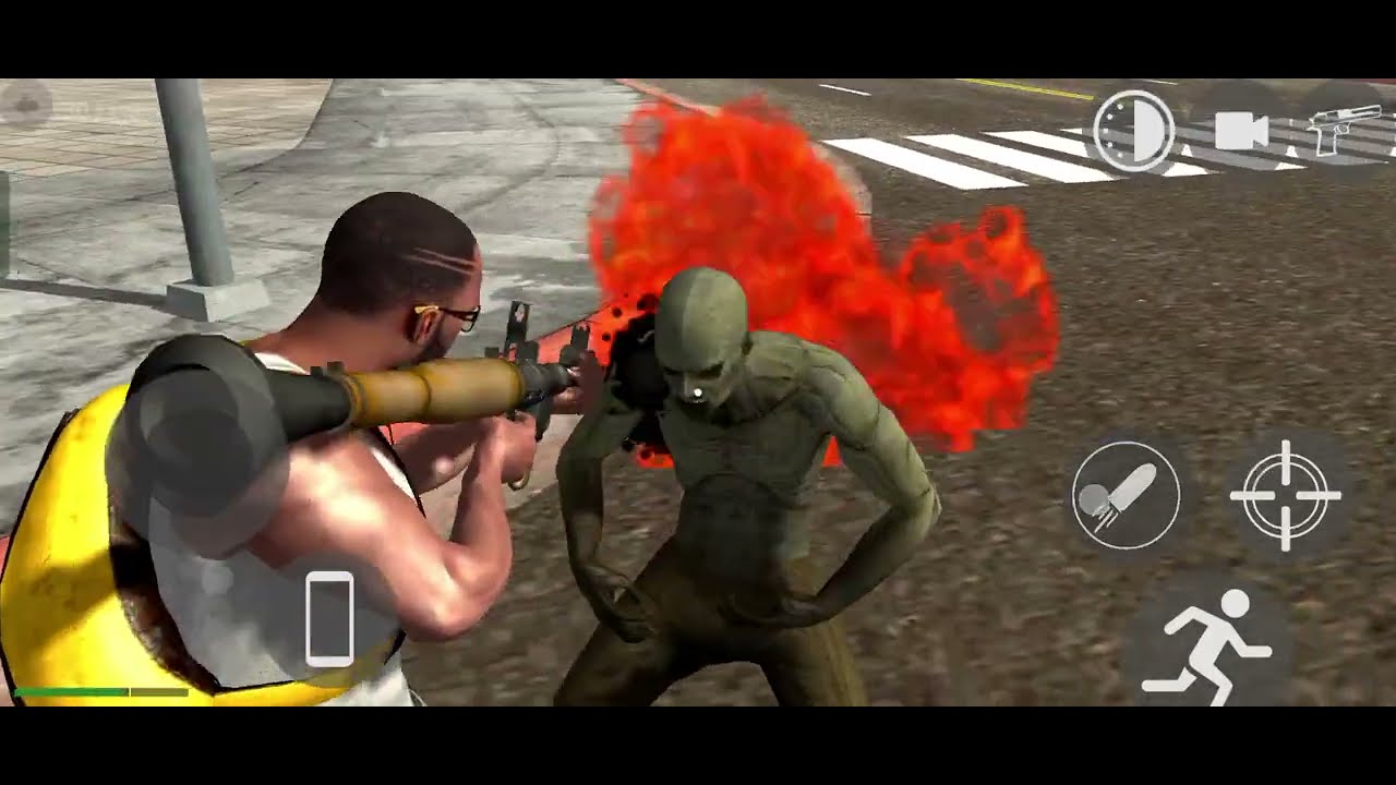 Mobile GTA ACTION 🔥 | Franklin RPG Attack in Zombie Apocalypse City! 🧟💥