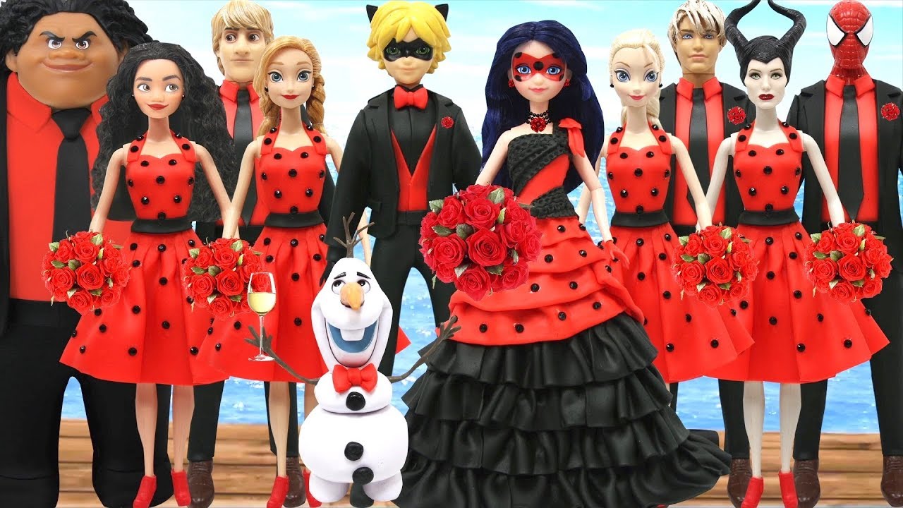 Play Doh Wedding Miraculous Ladybug & Cat Noir  Inspired Costumes