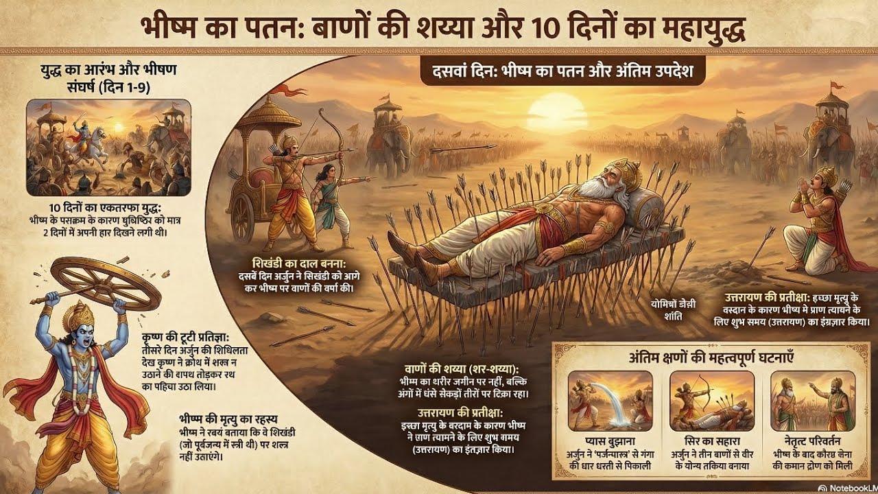 Episode 19 mahabharat 🏹भीष्म पर्व: शर-शय्या और महागाथा का अंत