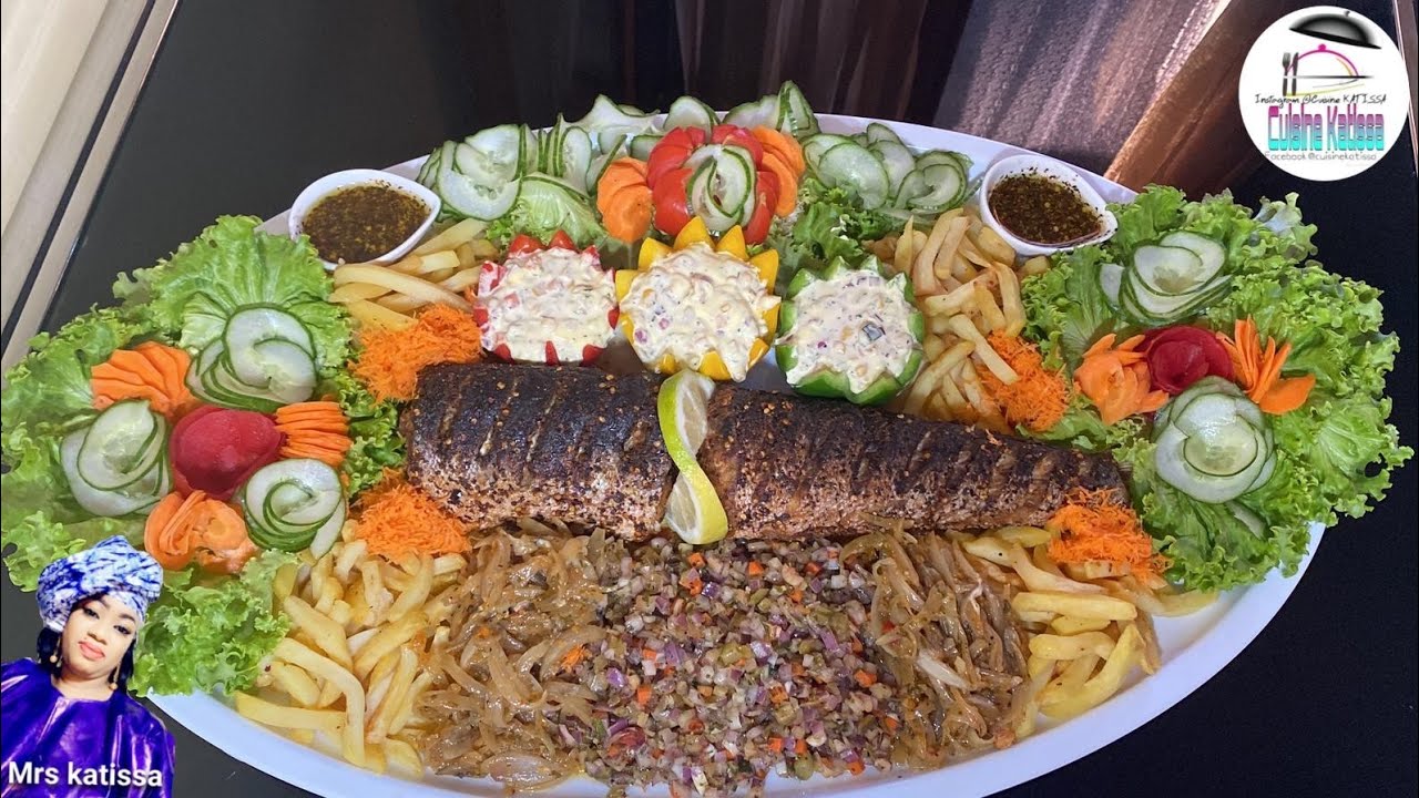Firire djeune à la Sénégalais /Poisson fritte avec crudités