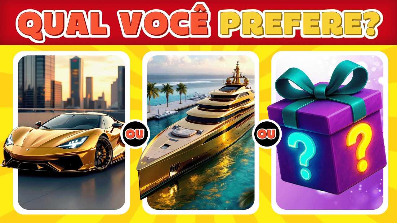 O QUE VOC&Ecirc; PREFERE? Edi&ccedil;&atilde;o Presente Misterioso! 🎁⭐ Ser&aacute; Que Voc&ecirc; D&aacute; Sorte? 🤯 50 ESCOLHAS INCR&Iacute;VEIS!