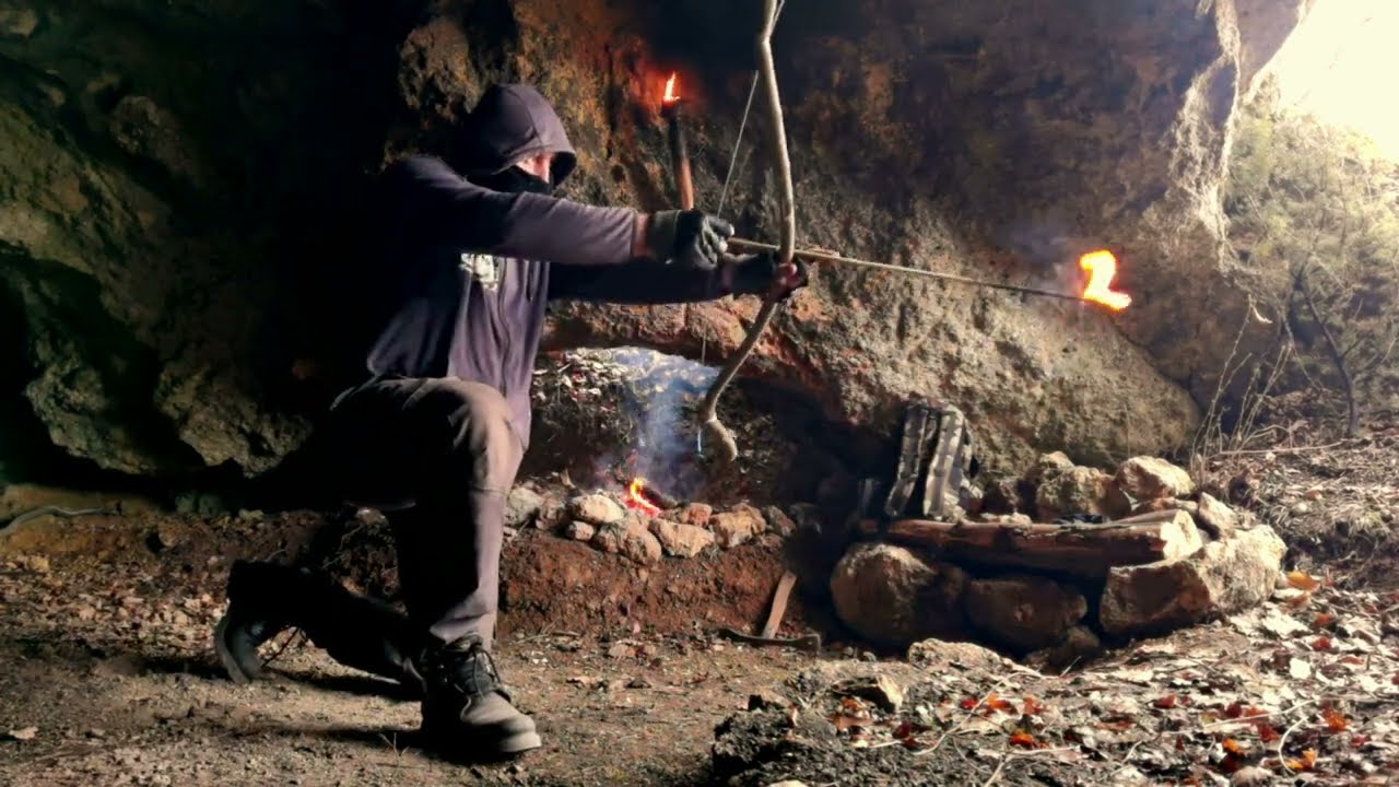 The Cave Archer: Crafting a Primitive Bow from a Single Branch