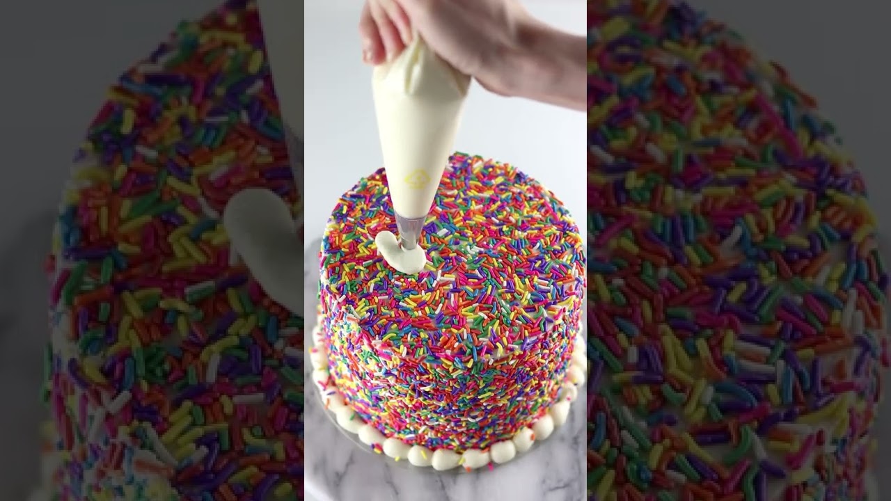 Covering a Cake in Sprinkles 🎂