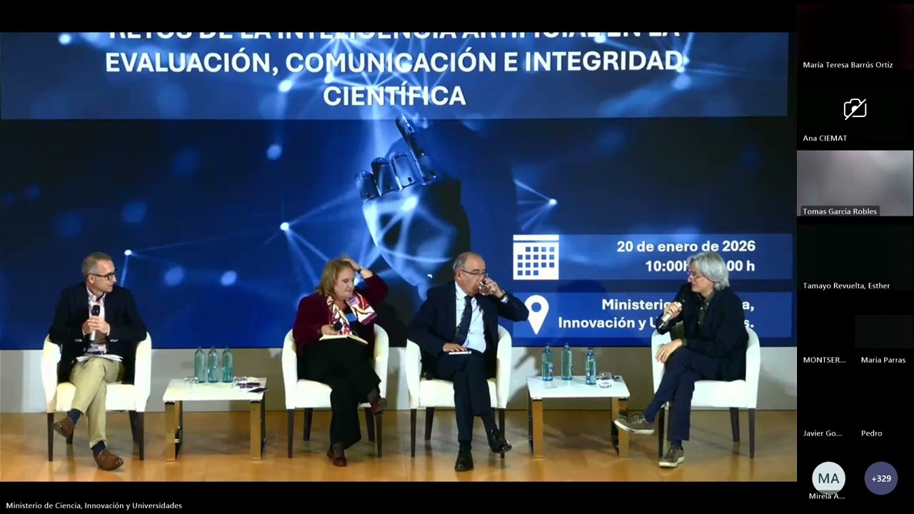 La Inteligencia Artificial en la evaluación de proyectos y publicaciones científicas | Mesa redonda