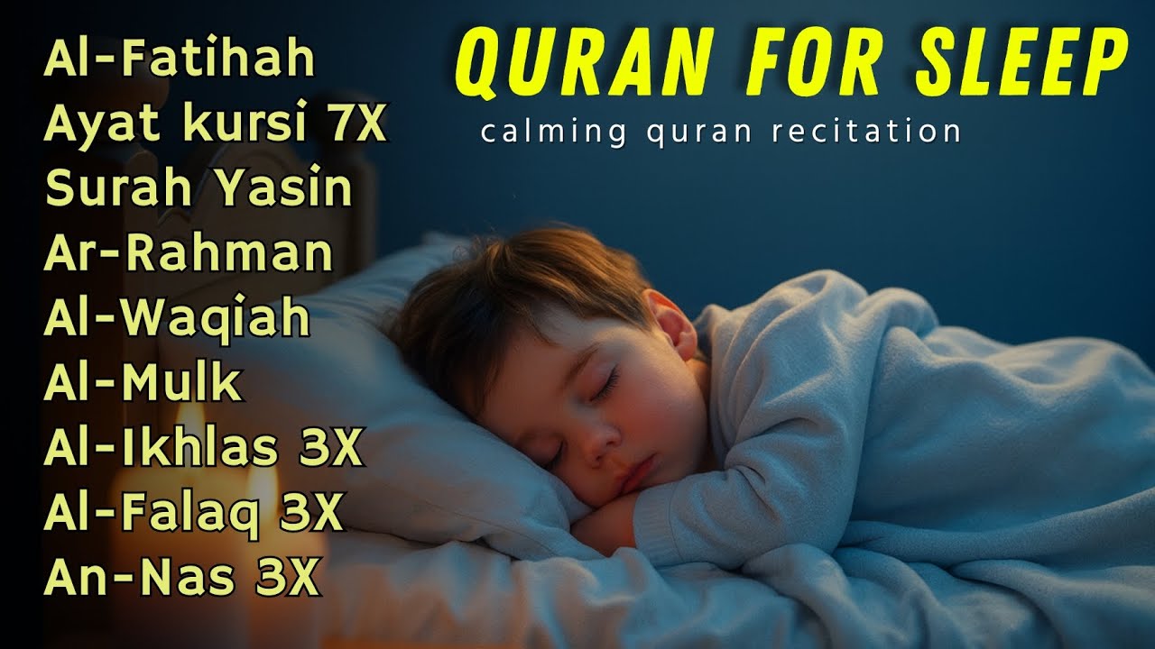 Serene Slumber: Healing Quran for Ultimate Relaxation | Ayatul Kursi, Yasin, Rahman, Waqiah, Mulk