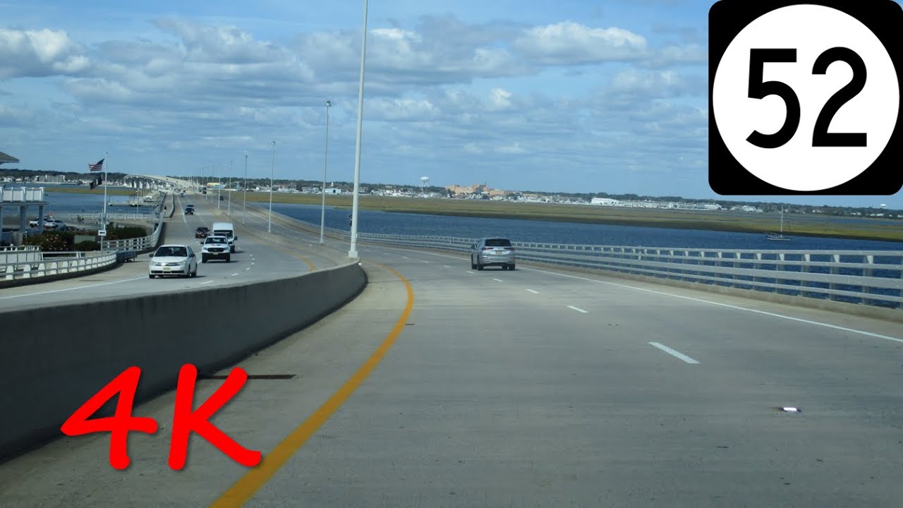 ⁴ᴷ Ocean City/Stainton Memorial Causeway (NJ Route 52) northbound [4K VIDEO]