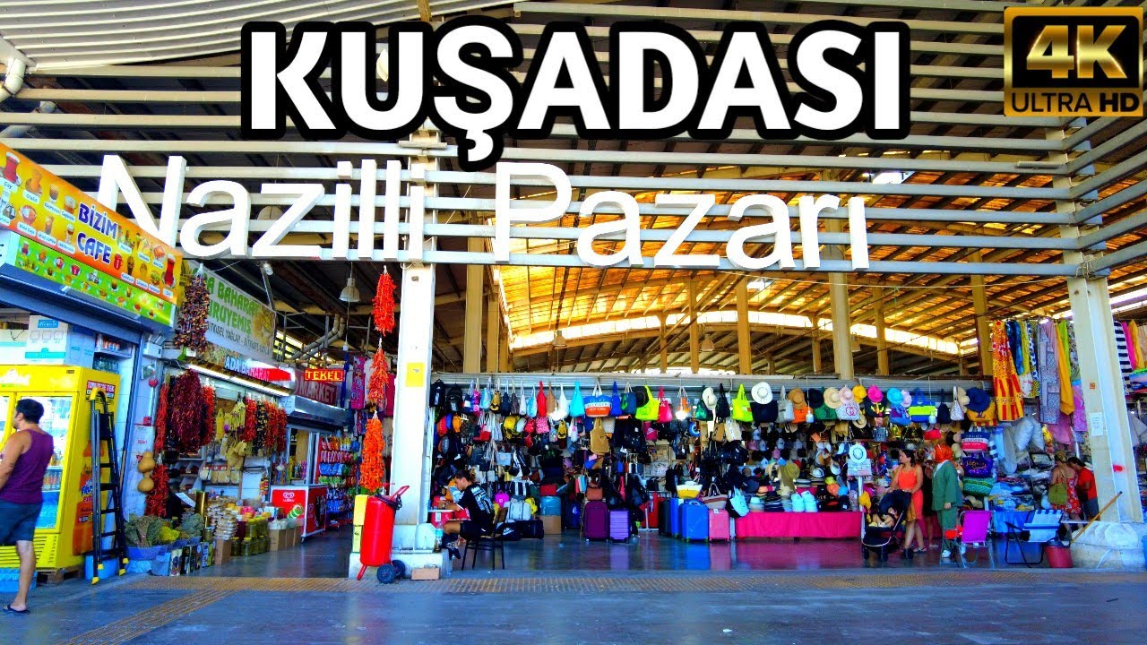 KUŞADASI AYDIN TÜRKIYE | NAZILLI PAZARI | 11 August 2024 | 4k UHD 60fps