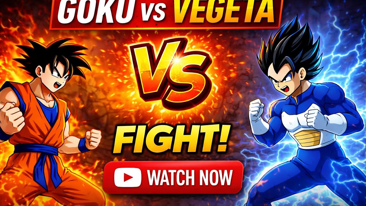 Goku vs Vegeta Full Power Fight 🔥 | Legendary Saiyan Battle | Dragon Ball Z