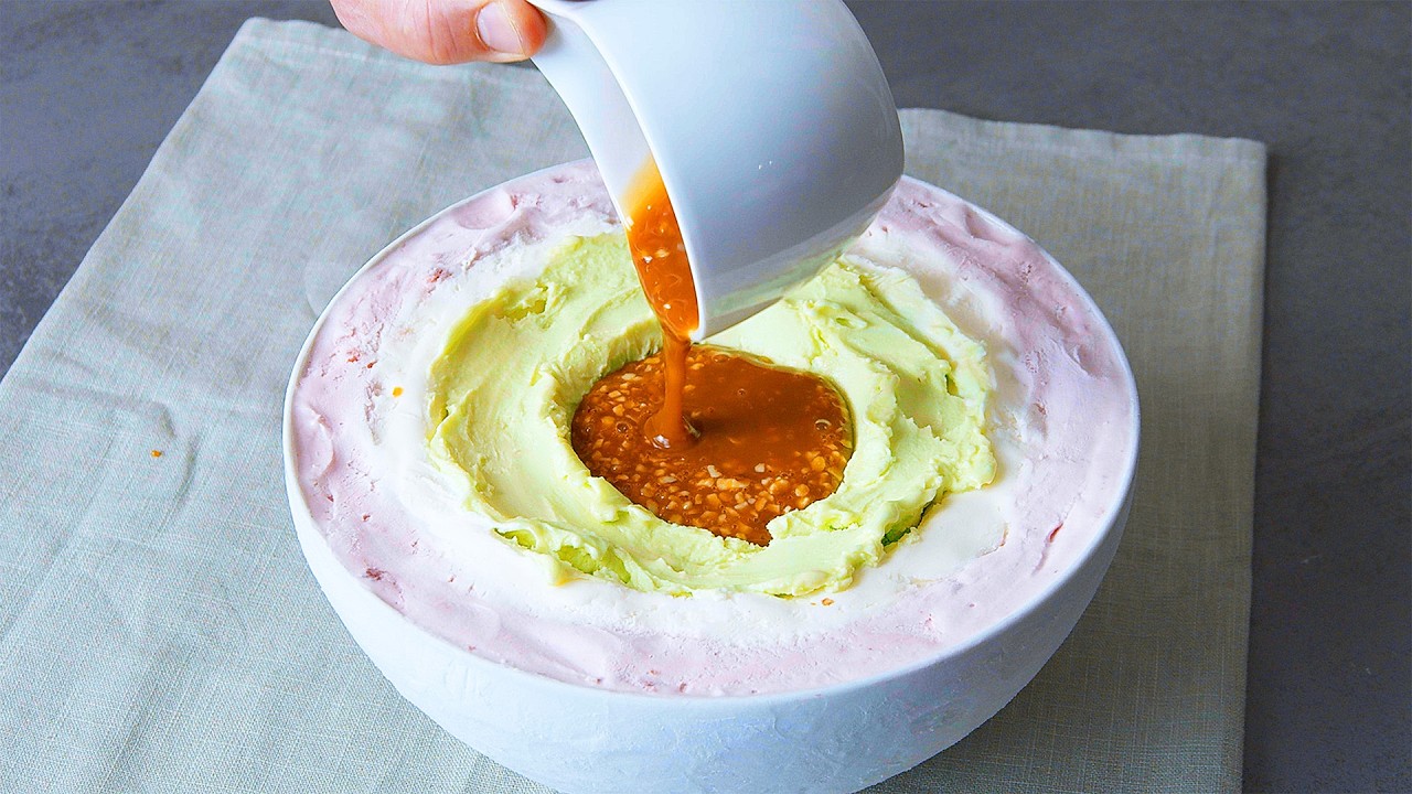 Superf&aacute;cil y delicioso: pastel helado con relleno sorpresa 🍨 😋