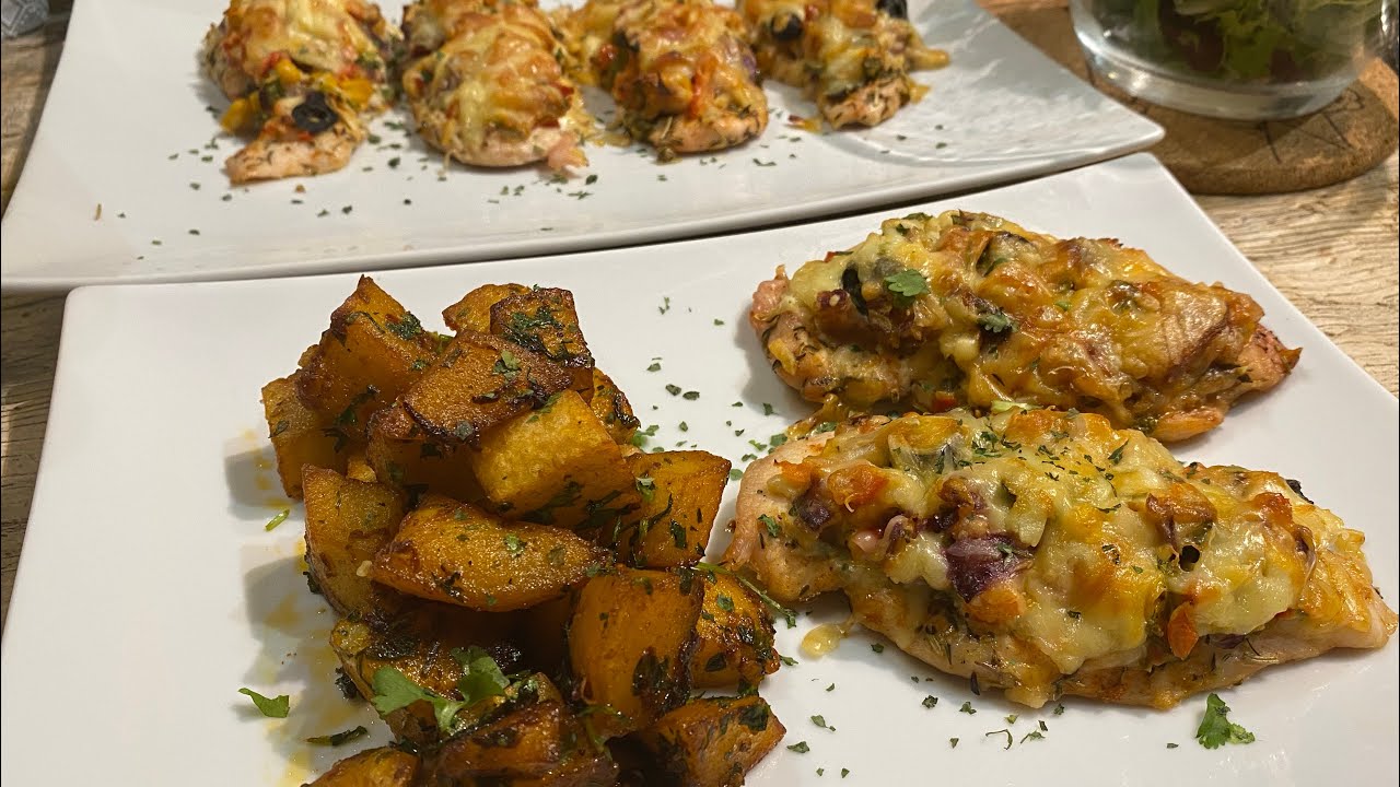 شرائح صدر دجاج في الفرن طبق رائع شكلا و مذاقا أكدولي على التفرميج Filet de poulet au four  😋