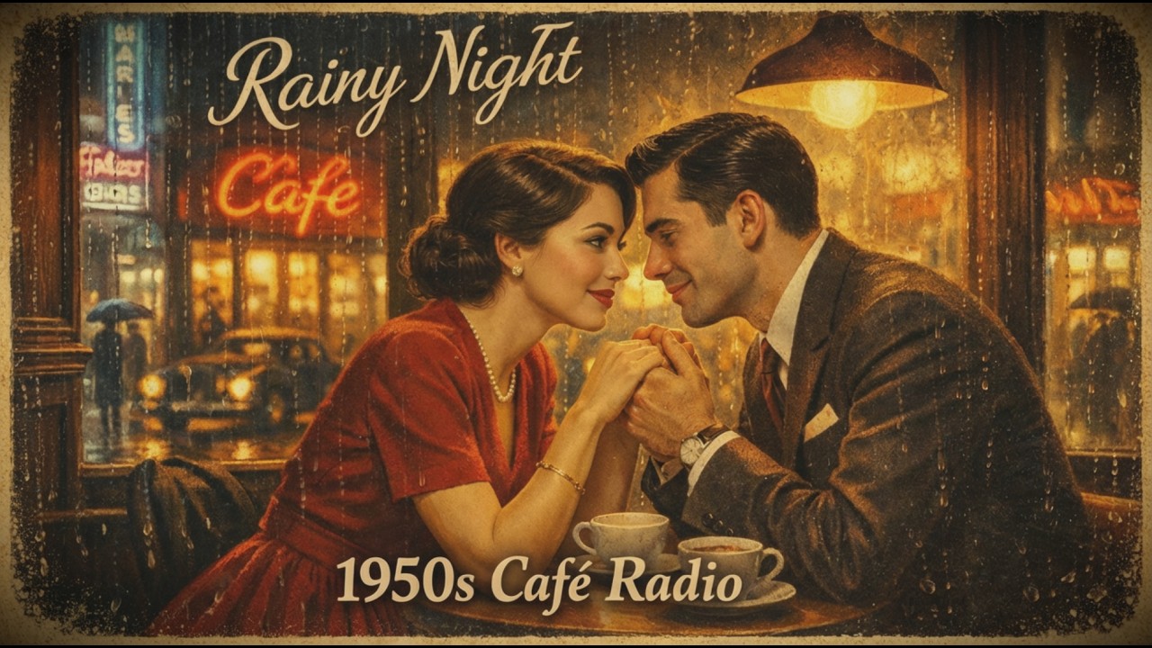1950s Rainy Night Café – Vintage Love Songs for Cozy Moments