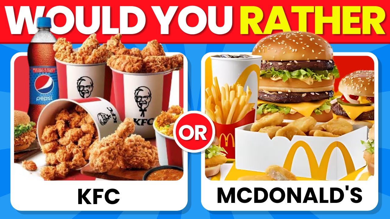🍔 Would You Rather...? 🍟 FAST FOOD Restaurant Edition | Quiz Tiggy 🐯
