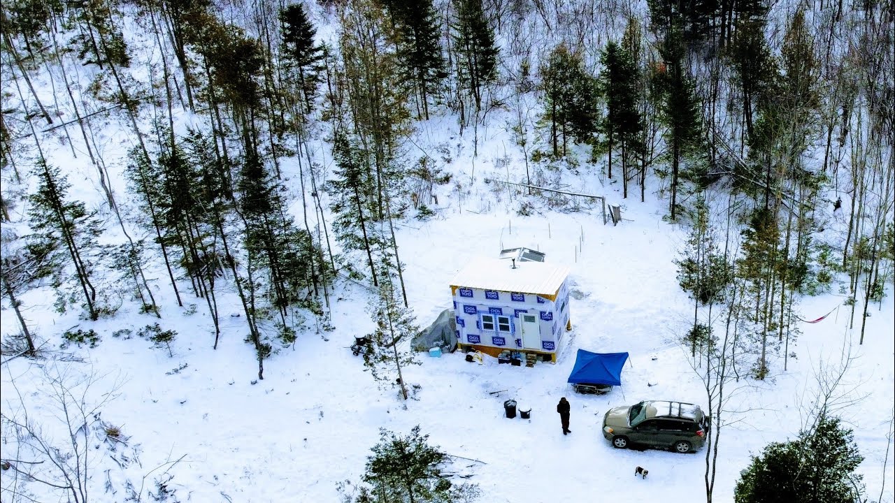Man builds Tiny Home Alone in the North Maine Woods
