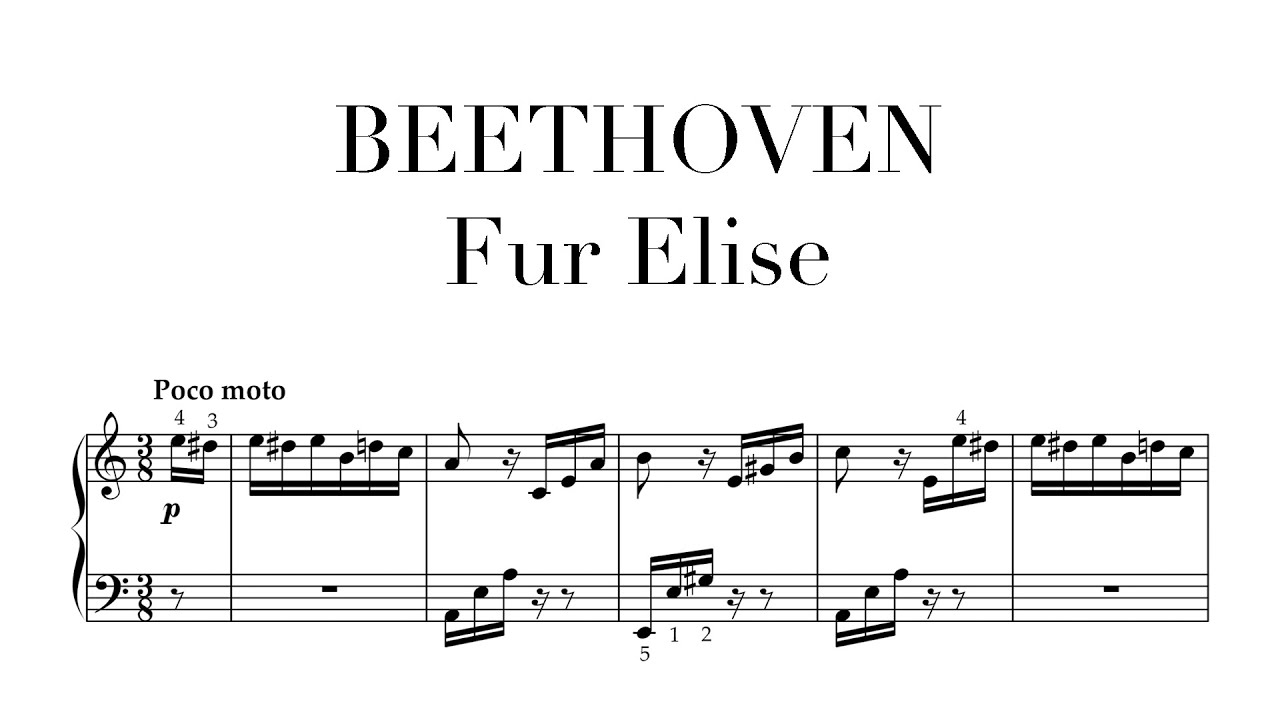 Beethoven: Für Elise - Easy Arrangement