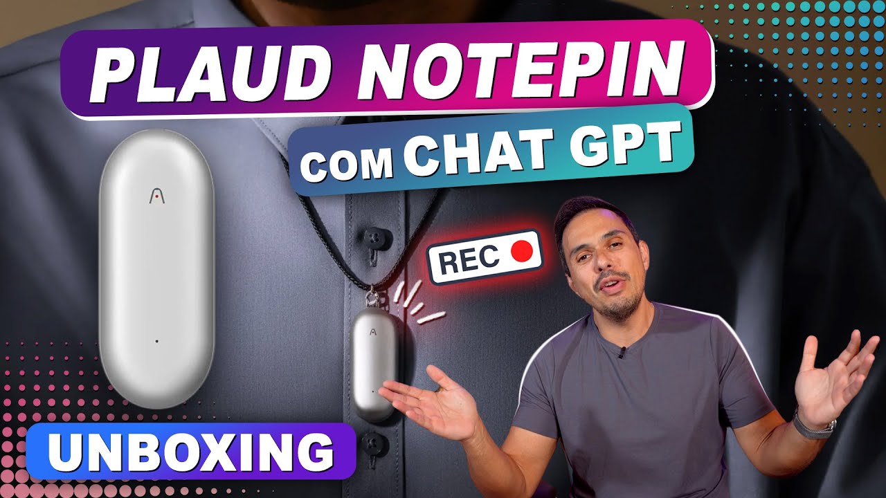 Melhor Produto de 2024! PLAUD NotePin com Chat GPT #macmasi #plaudnotepin #unboxing