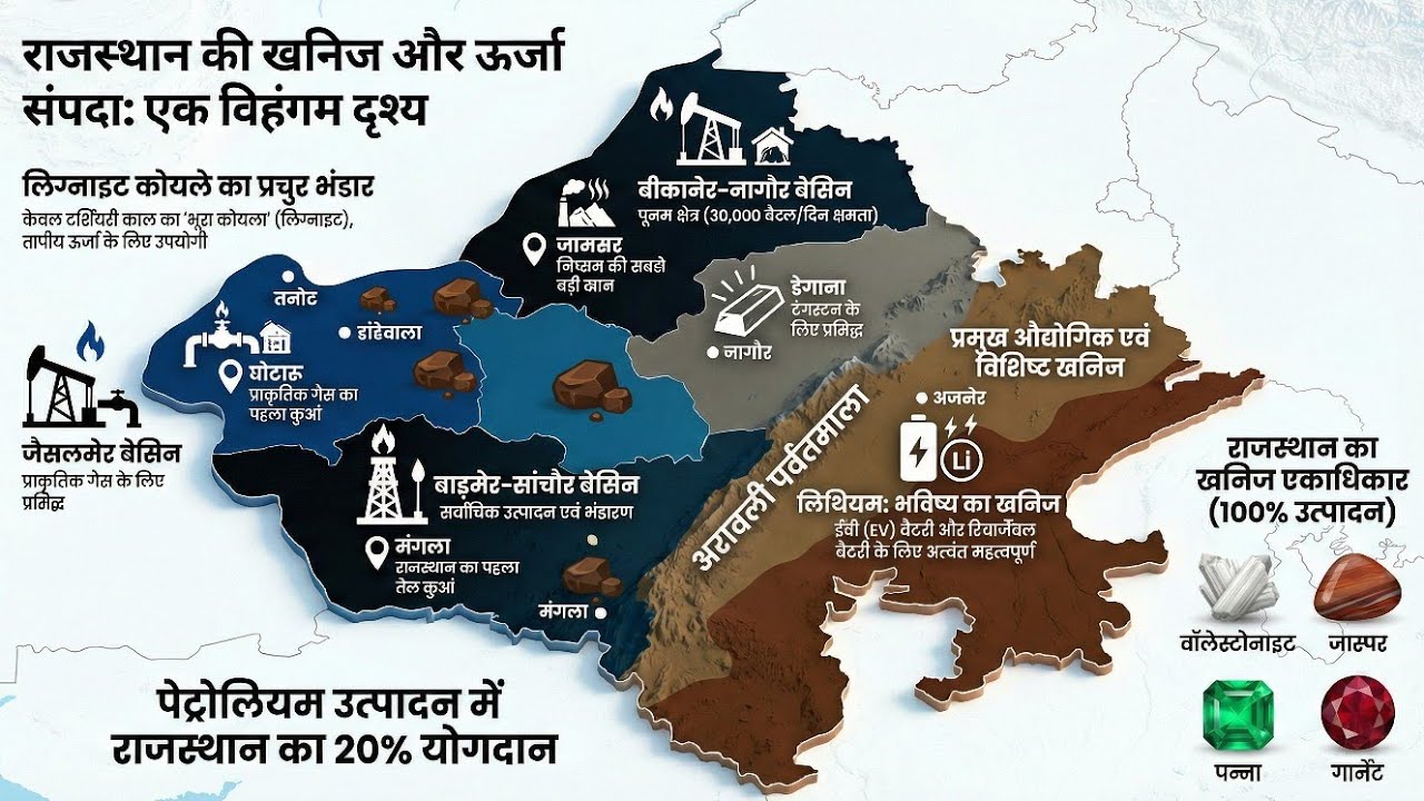 राजस्थान के खनिज | भाग–3 | राजस्थान की प्रमुख खनिज संपदा |Rajasthan GK & Rajasthan Geography 