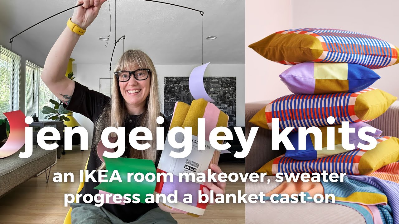 An IKEA room makeover, sweater progress and casting on a new blanket!