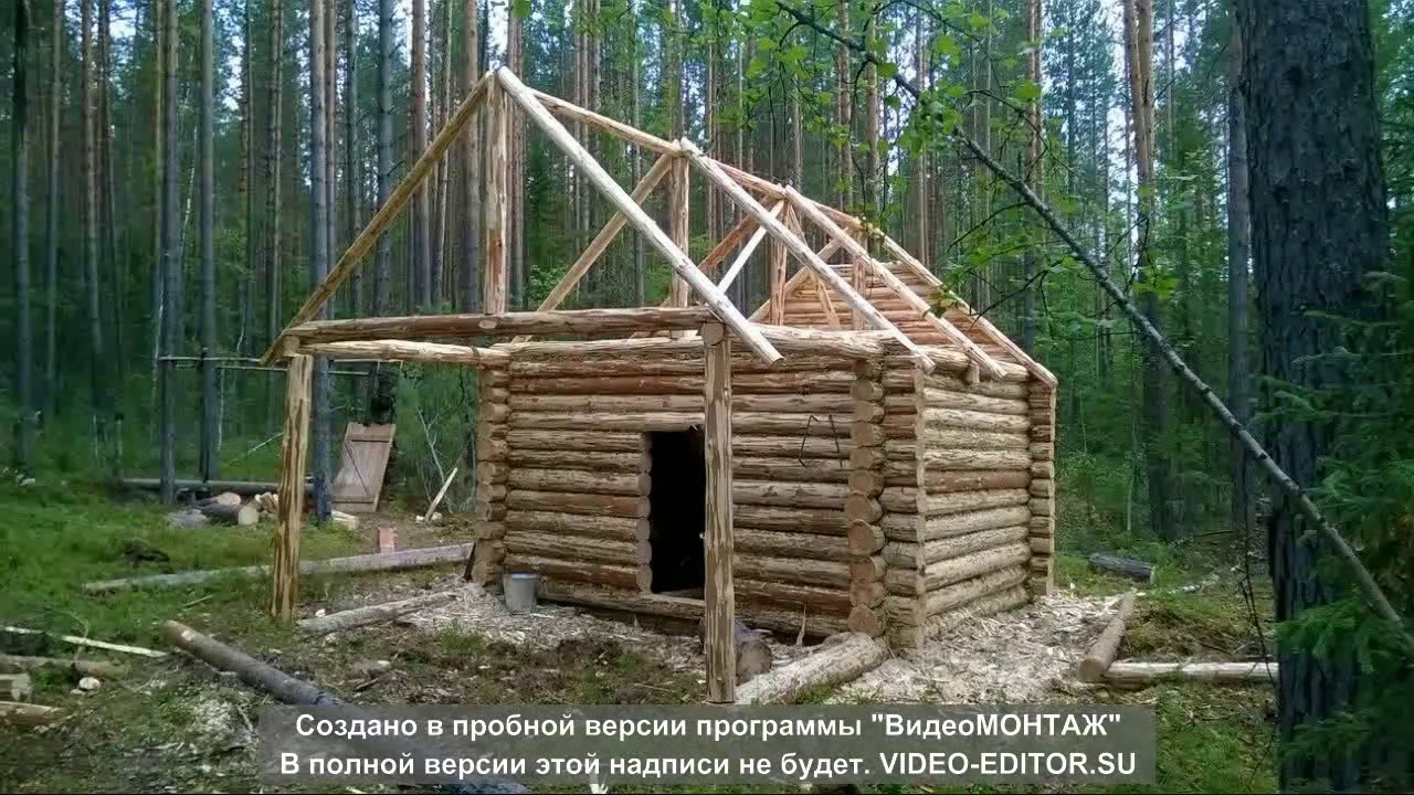 Зимовье. Мой первый опыт рубки зимовья.