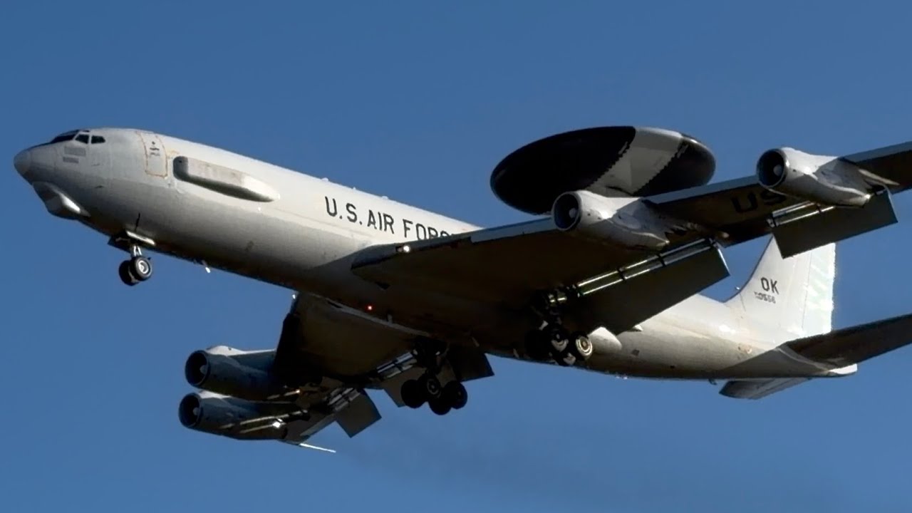 RARE U.S E-3 Sentries Arrive at RAF Mildenhall 