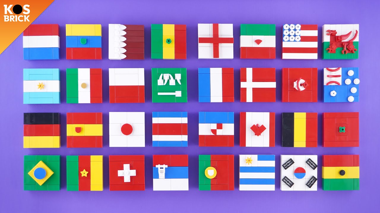 Lego Country Flags - FIFA World Cup 2022 Qatar (Tutorial)