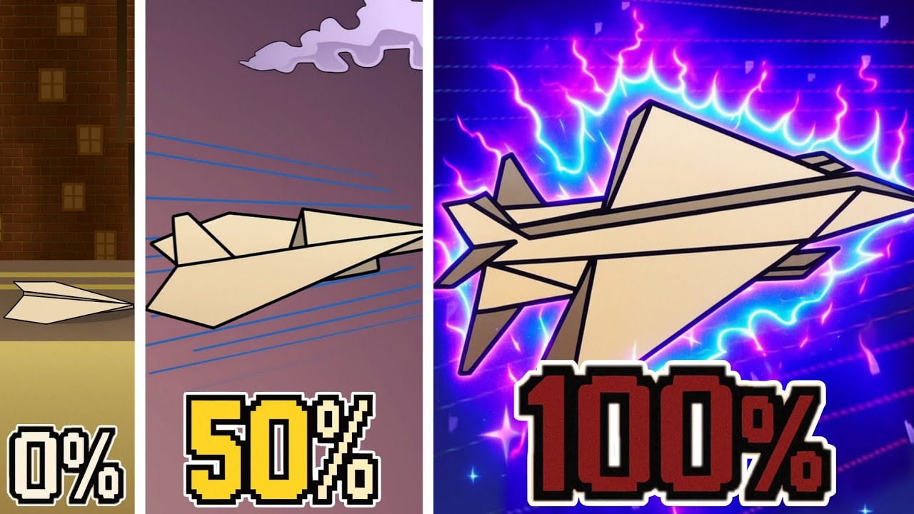 Aku Mengupgrade 100% Pesawat Kertas di Flight