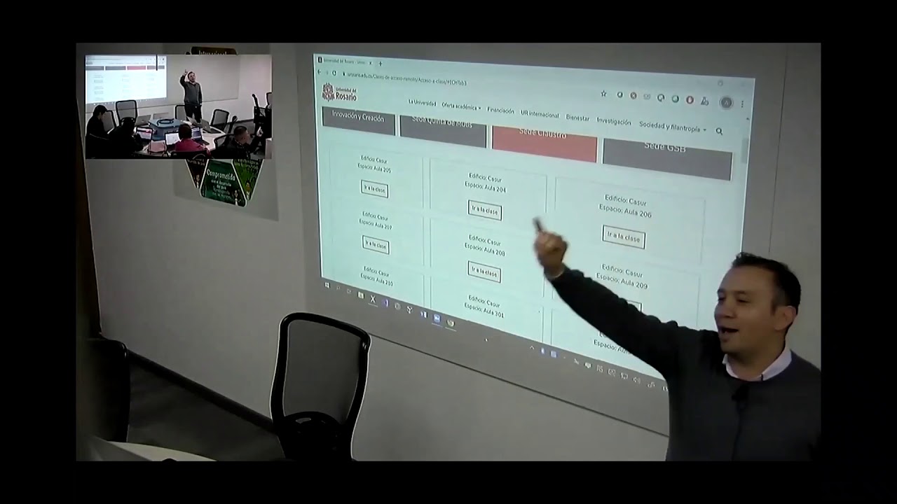 Video de Grabación de sesión en vivo desde el aula contiene sesión de Zoom y Moodle