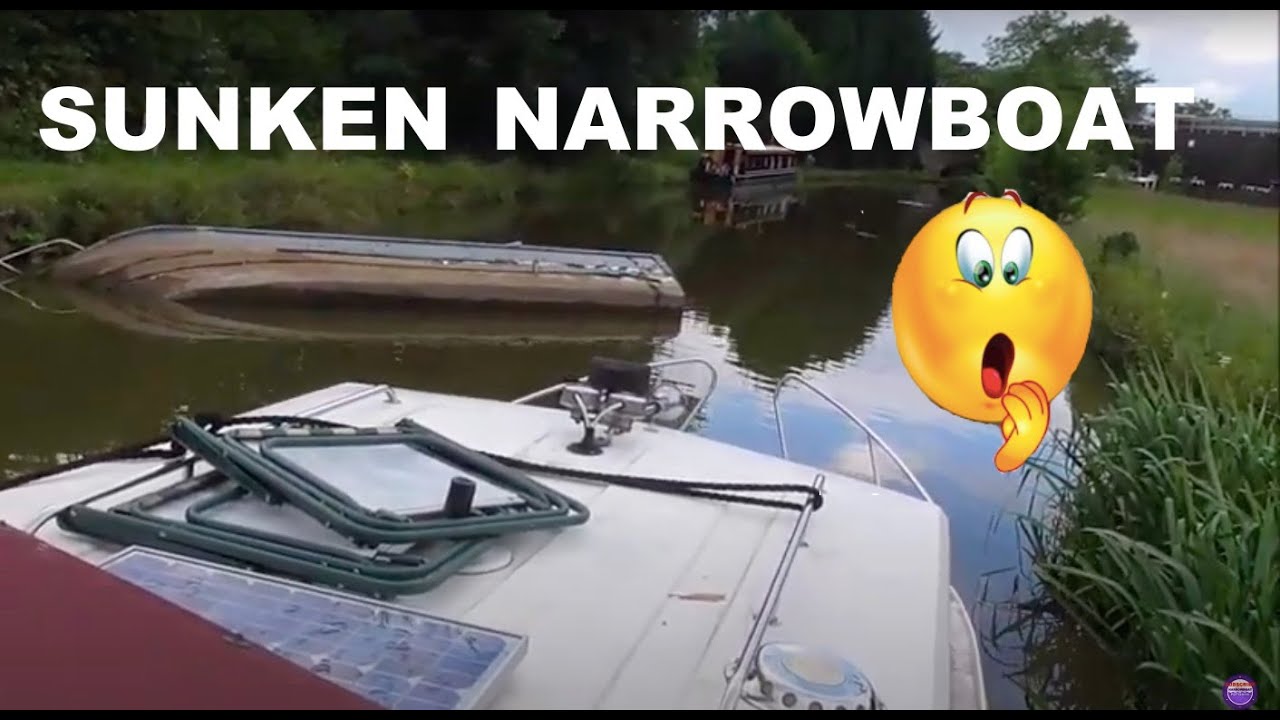 Narrowboat Living:  We found a SUNKEN NARROWBOAT Our GRP CRUISER.