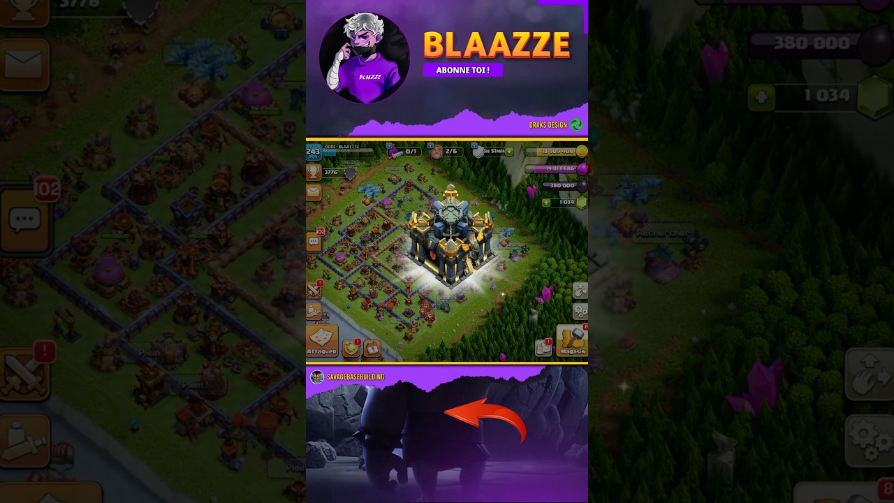 Le PASSAGE HDV17 sur Clash of Clans ! #hdv16 #clashofclans #hdv17 #supercell #coc #clash #skin #th