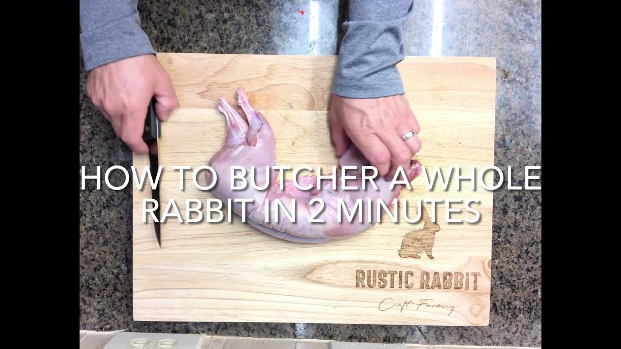 Butcher a whole rabbit in under 2 minutes