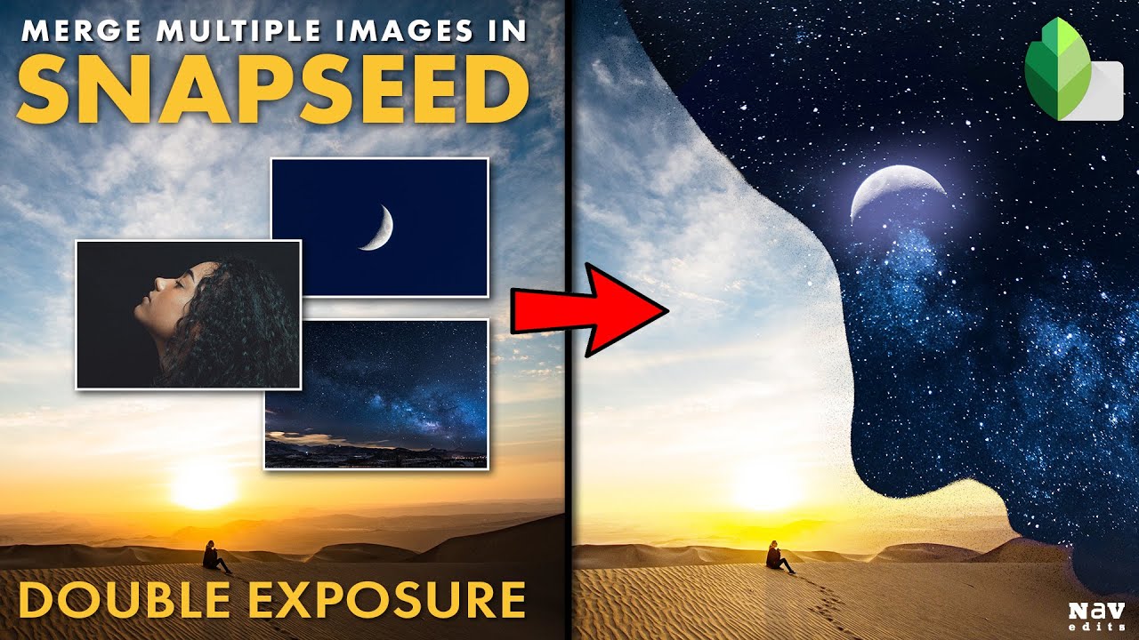 MERGE MULTIPLE IMAGES with SNAPSEED DOUBLE EXPOSURE | Snapseed Tutorial | Android | iPhone