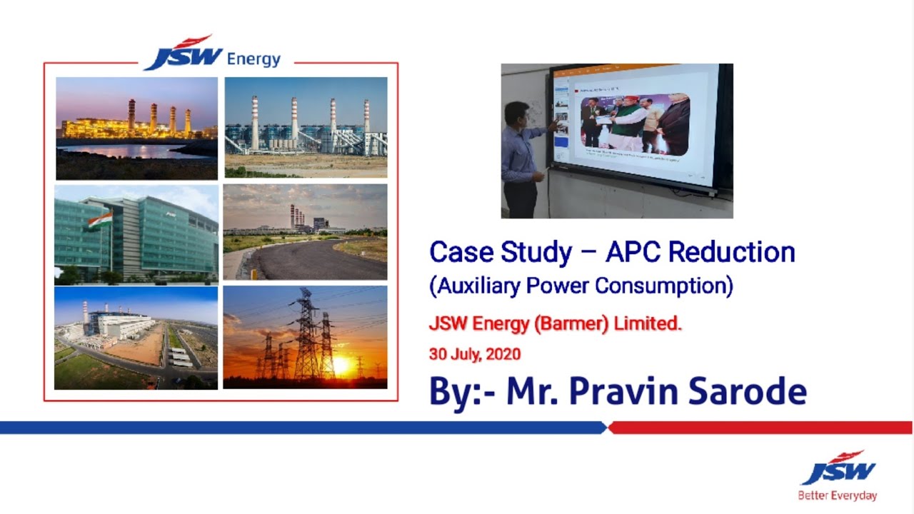 Case Study - APC Reduction l JSW Energy (Barmer) Ltd | By:- Mr. Pravin Sarode