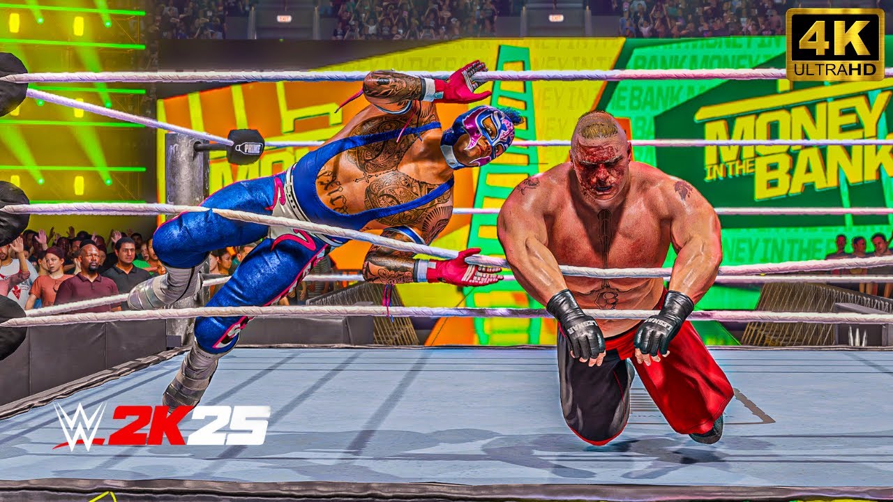 WWE 2K25: Rey Mysterio vs Brock Lesnar | Brutal No Holds Barred Match!